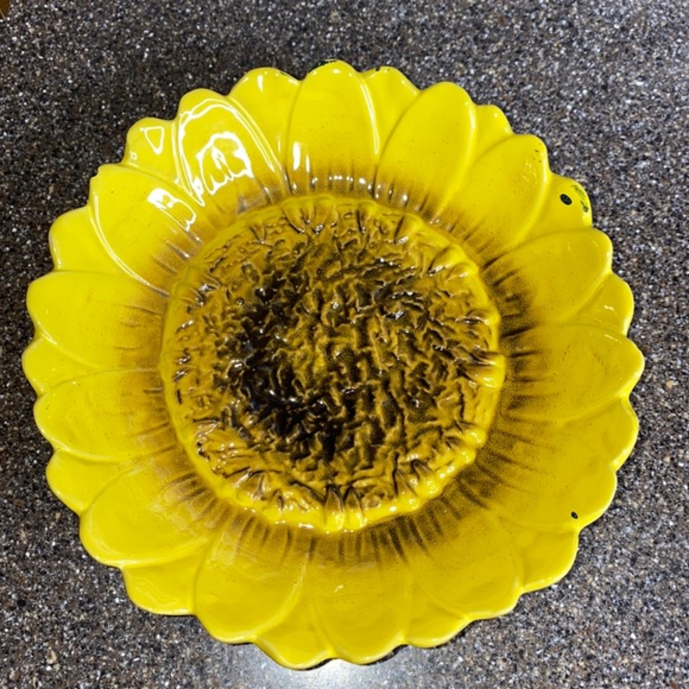 Sunflower Ceramic Wall Decor 1980’s‎